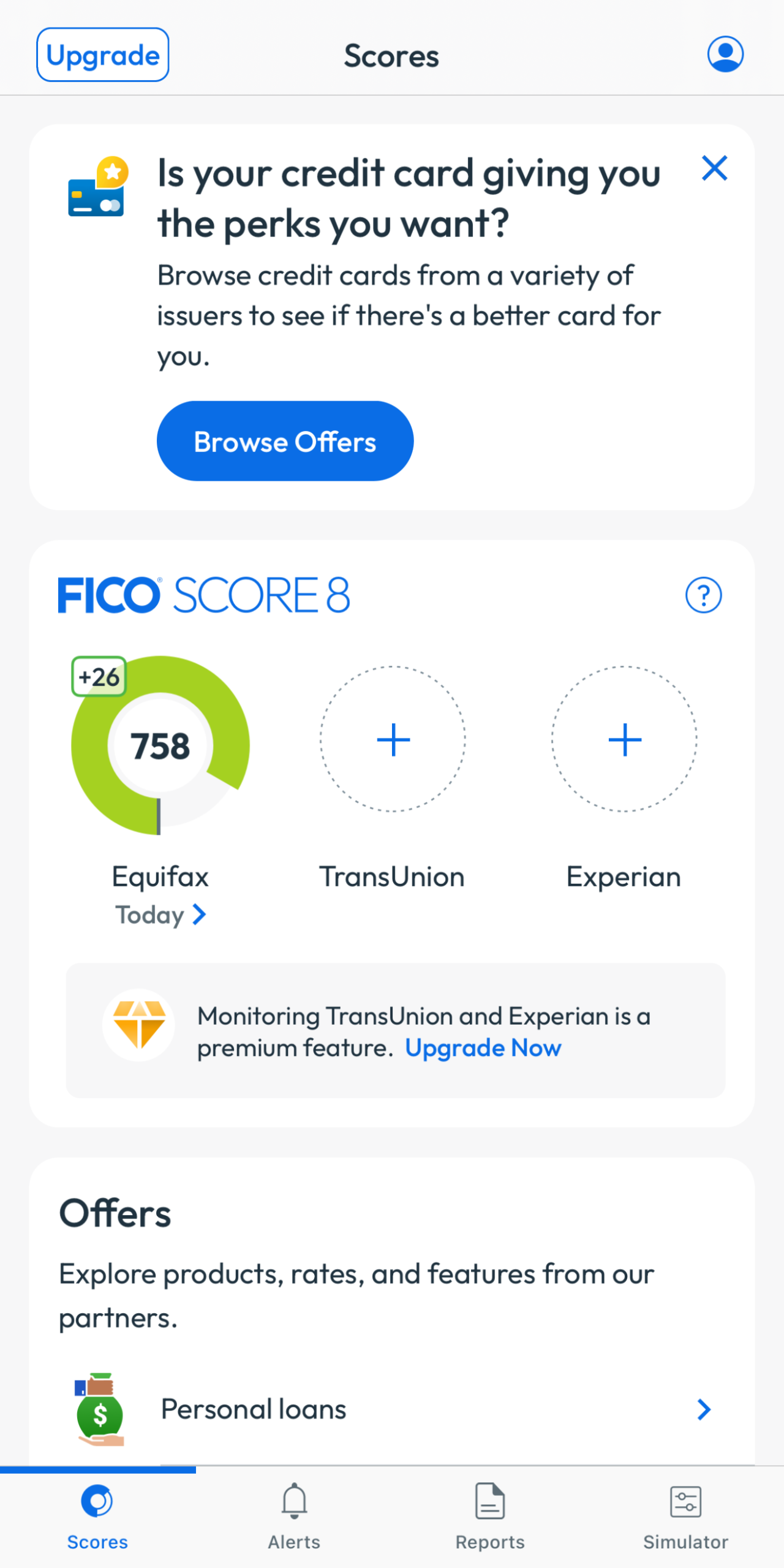 Client credit score result