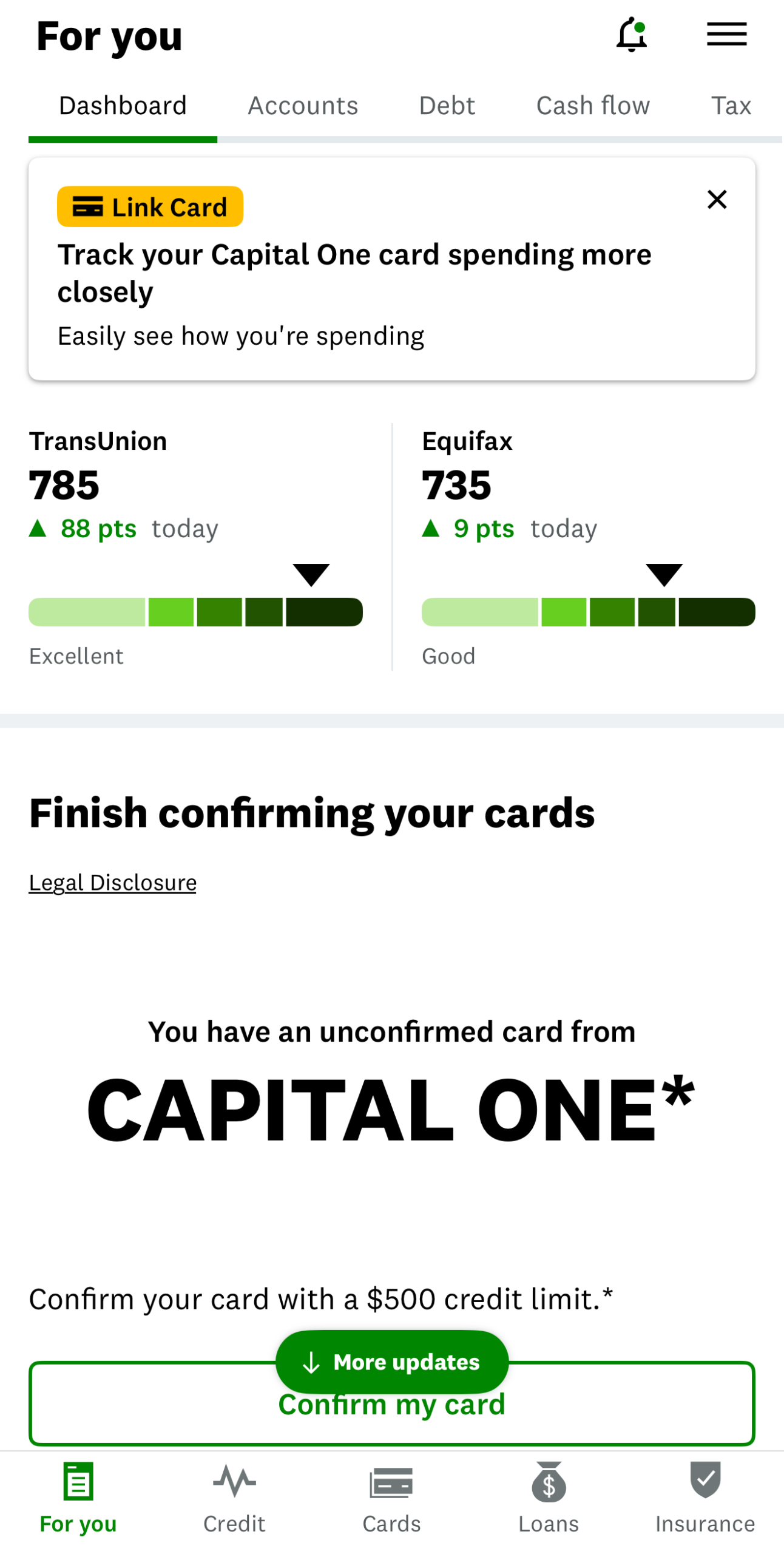 Client credit score result